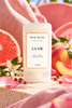 Musc La Vie 35 ml : flacon nomade Musc Blanc, étiquette blanche et fin contour coloré.